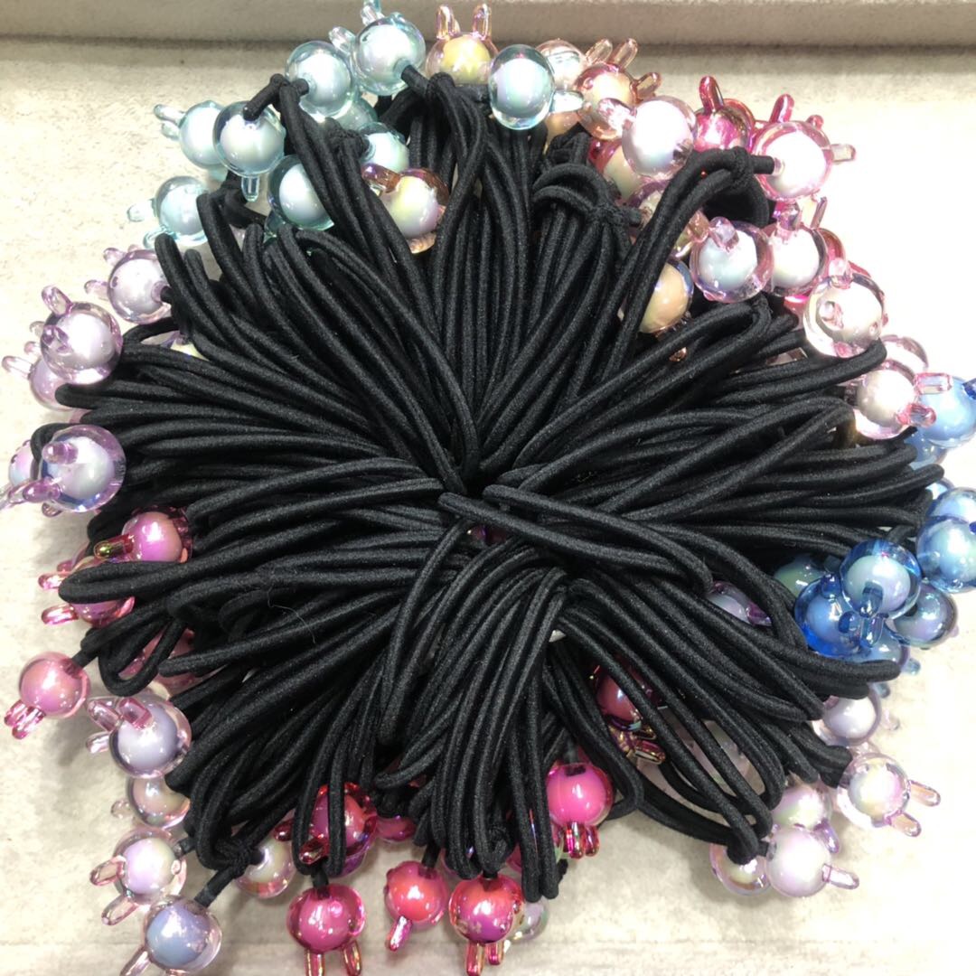 Korean Version Of Fashion Women's Headband Female Rubber Band Hair Temperament Headwear High Elastic Adult Autumn And Winter Hair Rope Hair Accessories Leisure Rubber Band Solid Color Small Rabbit Hair Band Chenhui Jewelry 053 details Picture