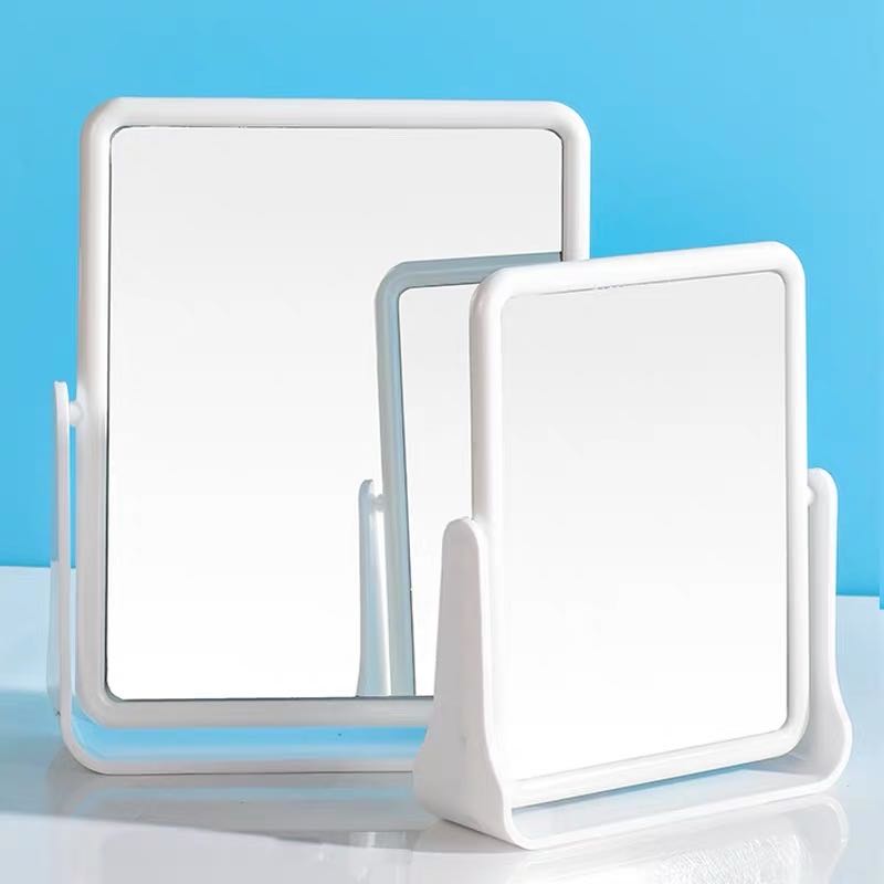 化妆镜便携镜子台式小号梳妆镜女随身宿舍学生桌面双面大号家用