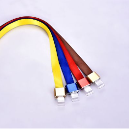 Manufacturer custom aluminum alloy RIP buckle rope work card lanyard certificate card lanyard brand name card rope lanyard