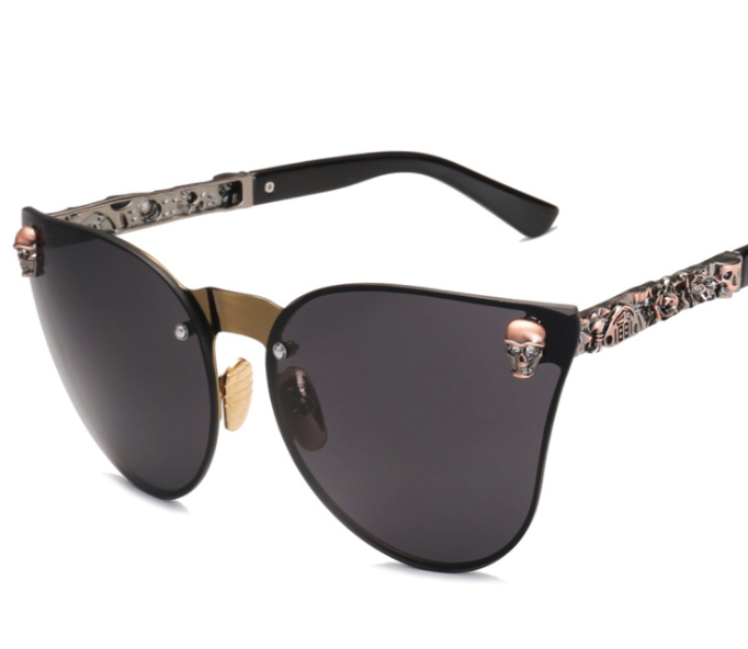 European and American skull-shaped sunglasses, best-selling cat-eye sunglasses and Gothic sunglasses in foreign trade