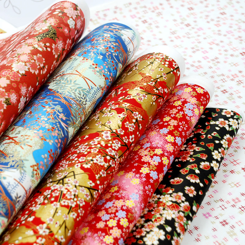Japanese-style book wrapping paper, gilded Chiyoko paper, traditional Chinese-style gift wrapping paper, artistic paper, Zen paper, free shipping details Picture