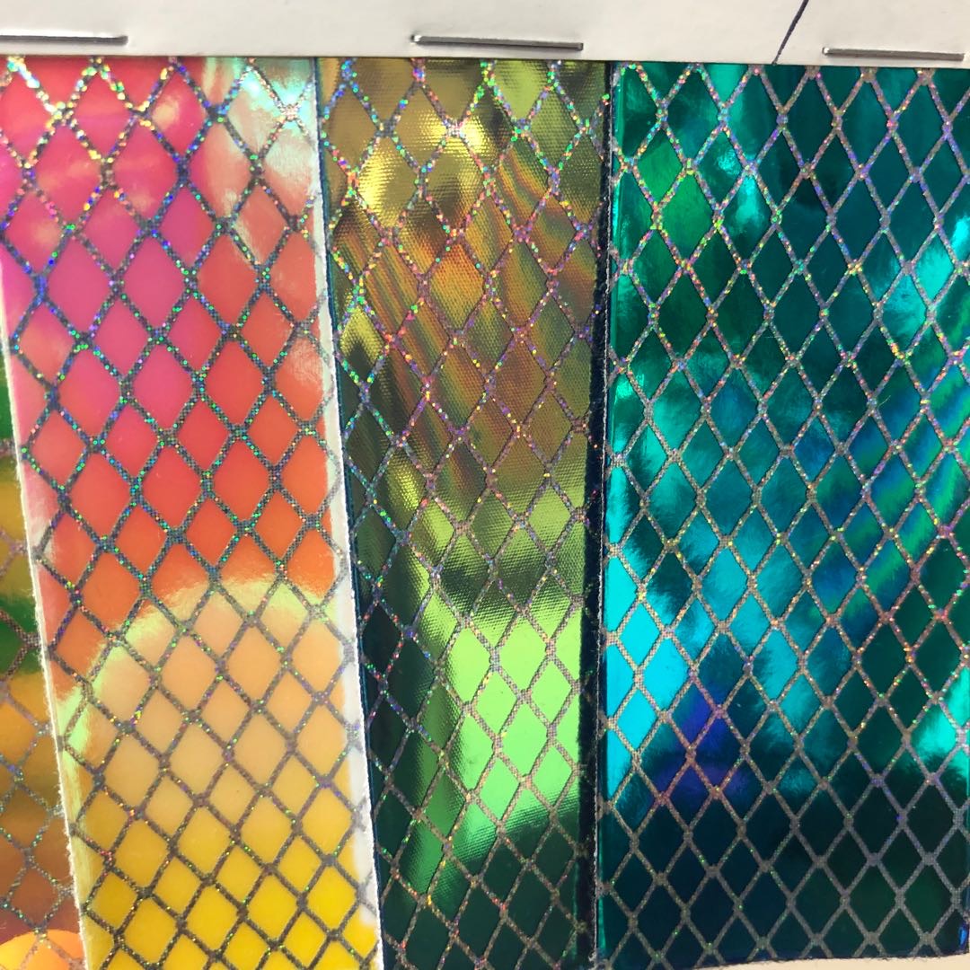 格利特面料PU彩虹超镜鱼网多色货号CH029细节图