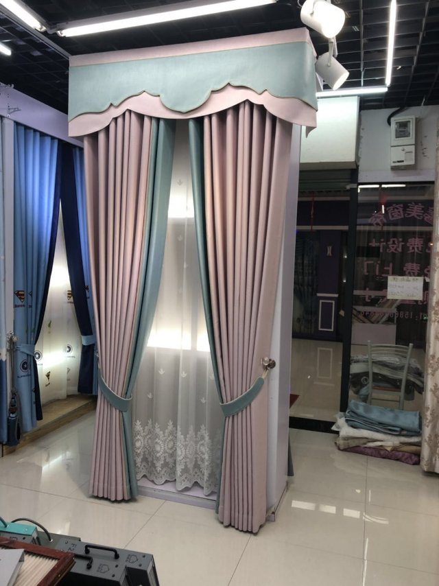 Thickened blackout curtain fabric finished product, simple style living room customization, heat insulation and sunshade bedroom