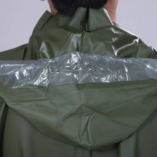 Thickened beef tendon and sea rubber raincoat set details Picture