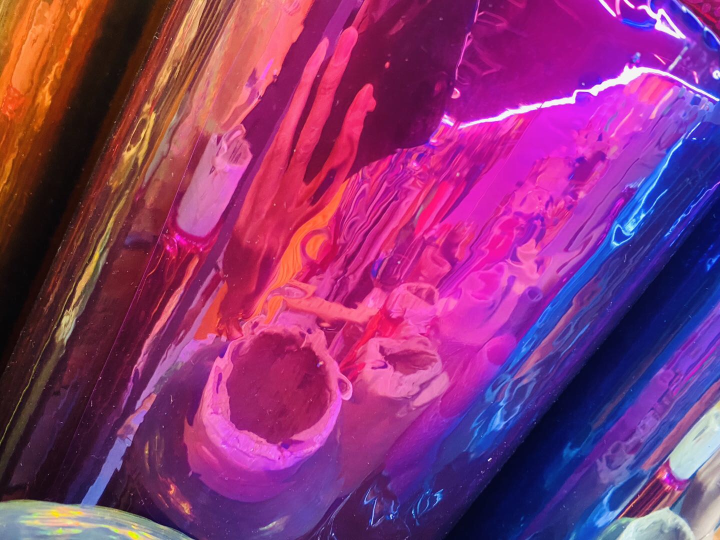 Fashionable Novel Color Bright Reflective 003 Thickness 0.4 Fabric details Picture