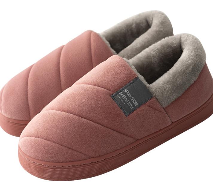Monthly Shoe Manufacturers Direct Sales Suede Cartoon Bread Cotton Drag Female Indoor Warm Couple Corduroy Cotton Slippers