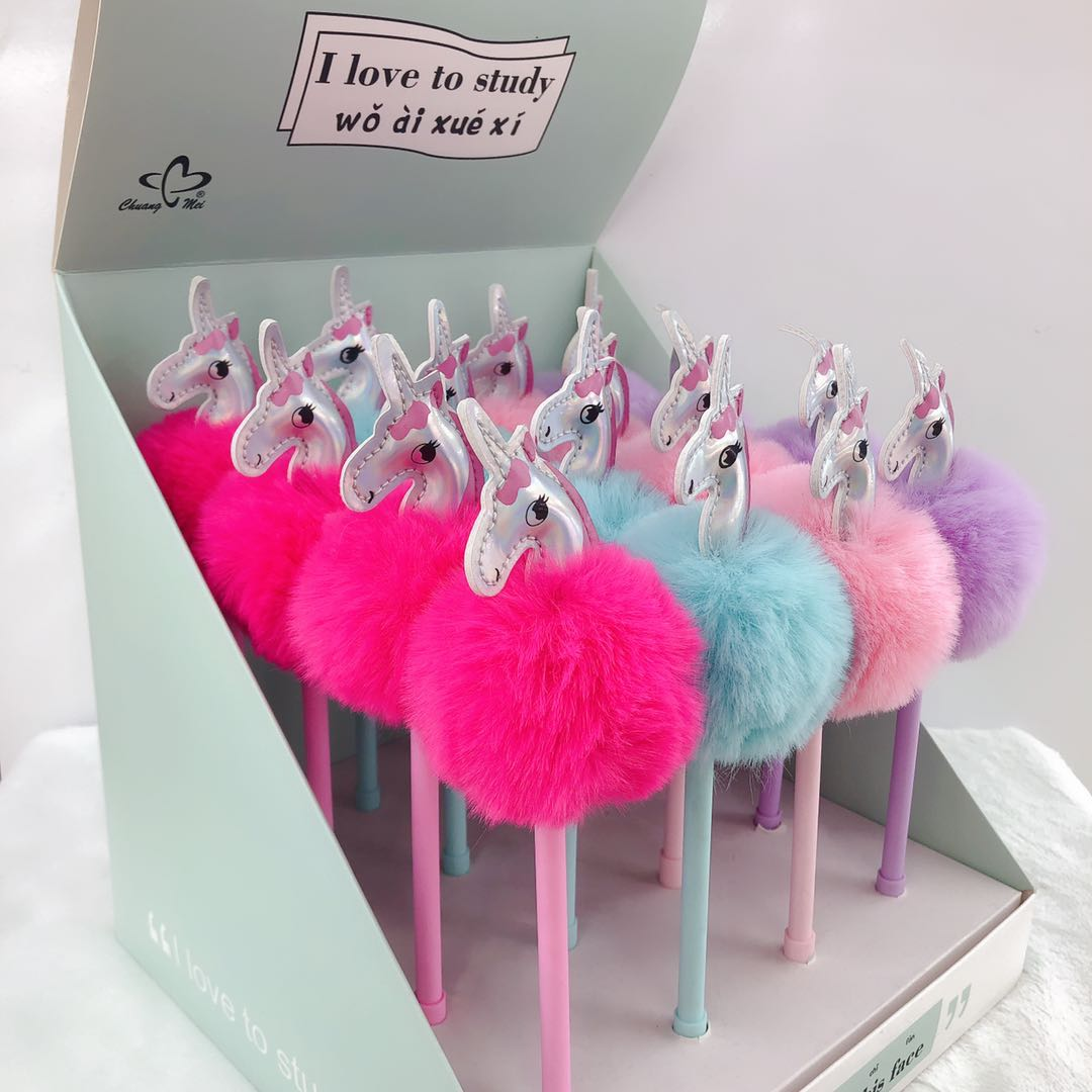 Unicorn Bristle pen, leather material, cute unicorn shape 549 Specification image