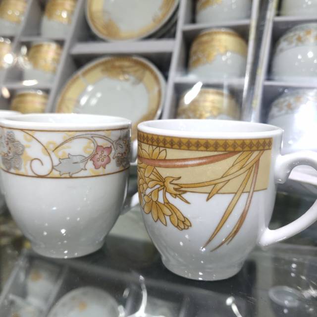 陶瓷水杯咖啡杯碟12杯12碟套装细节图