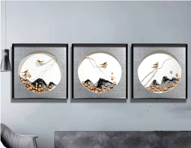 Direct sales of living room background light luxury decorative paintings, home sofa wall paintings, modern and simple three-dimensional real paintings 1