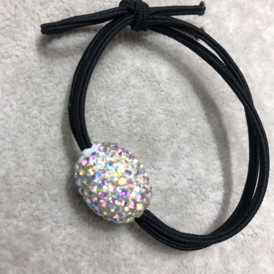 String Strawberry Grey Korean Fashion Women's Headband Female Elastic Band Hair Style Headwear High Elastic Adult Autumn/Winter Hair Rope Hair Accessories Casual Rubber Band Solid Color Rabbit Hair Band Chen Fei Jewelry 025 details Picture