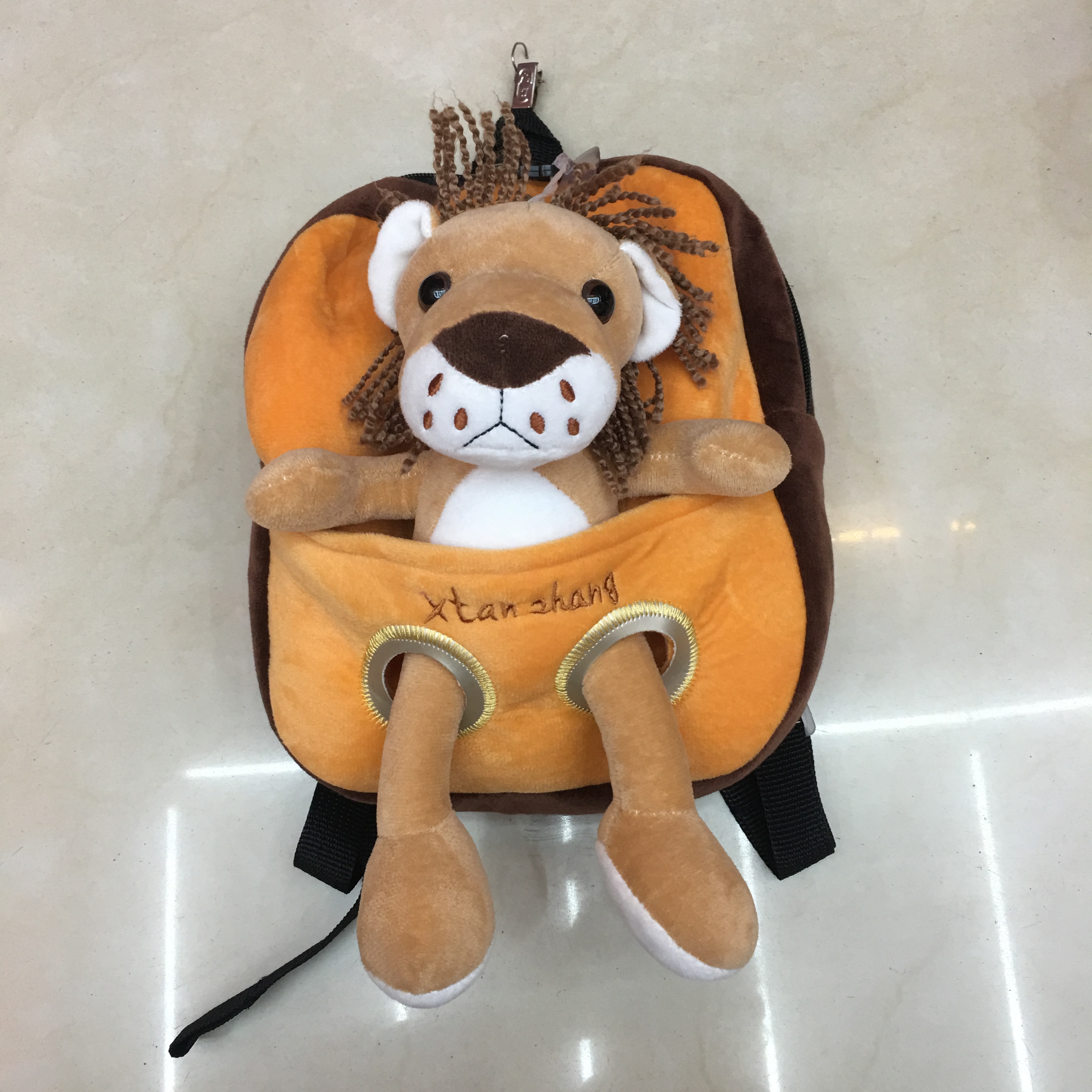 毛绒双肩包女童书包可爱卡通狮子包包学生搭配包潮