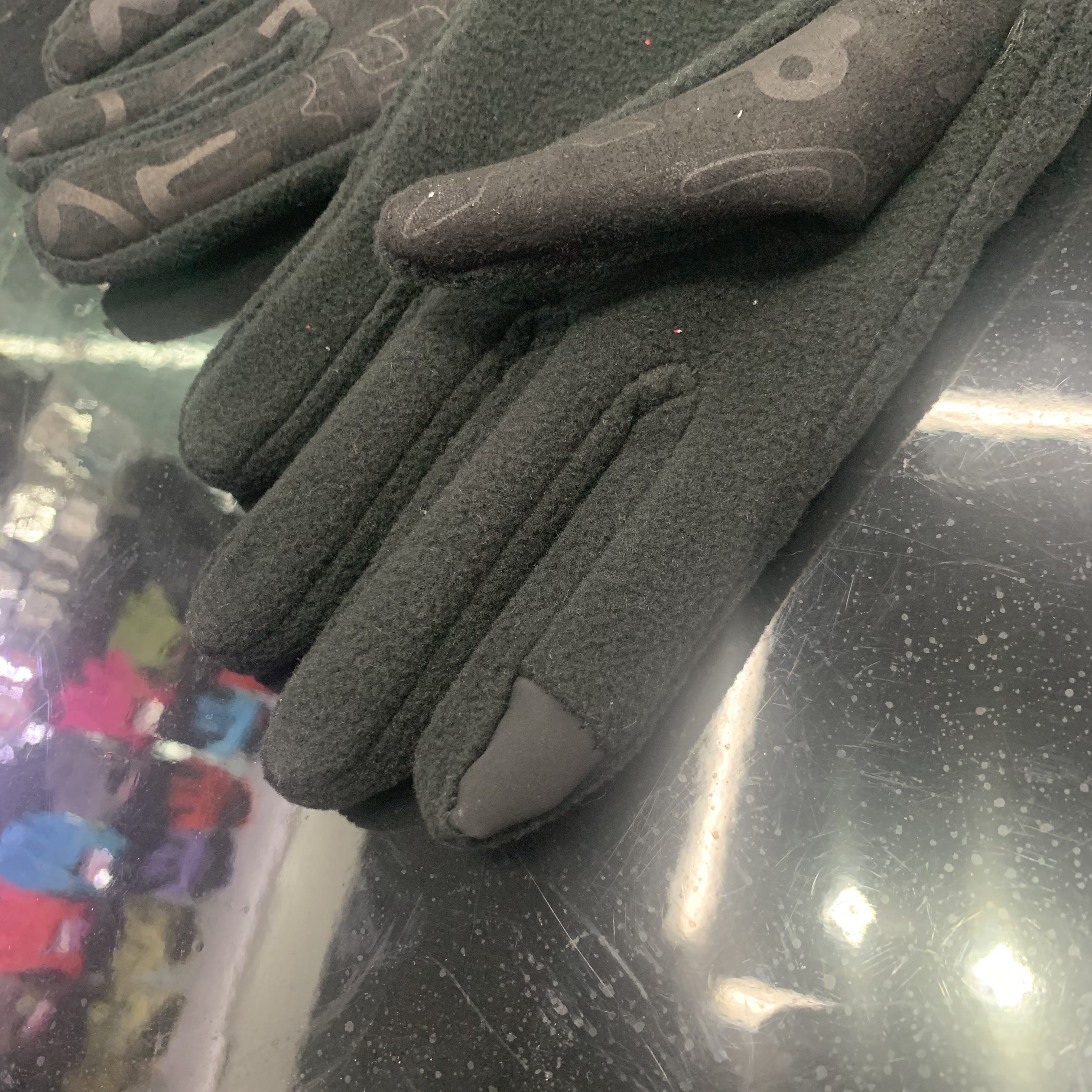 Winter printed warm and cold-proof suede fleece gloves, thickened motorcycle riding gloves, cold-proof riding polar fleece gloves Specification image