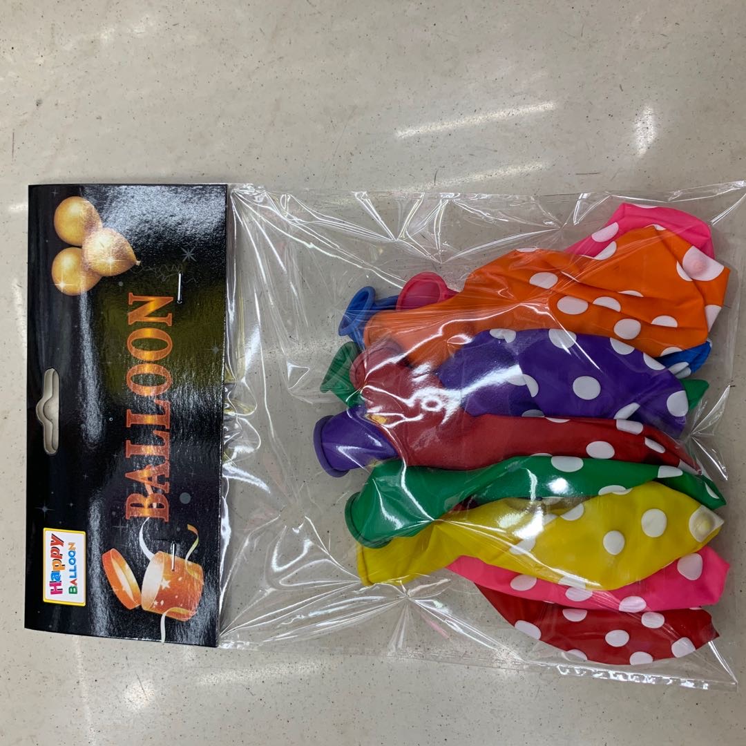 七彩气球充气玩具装饰品波点款派对装饰用品批发