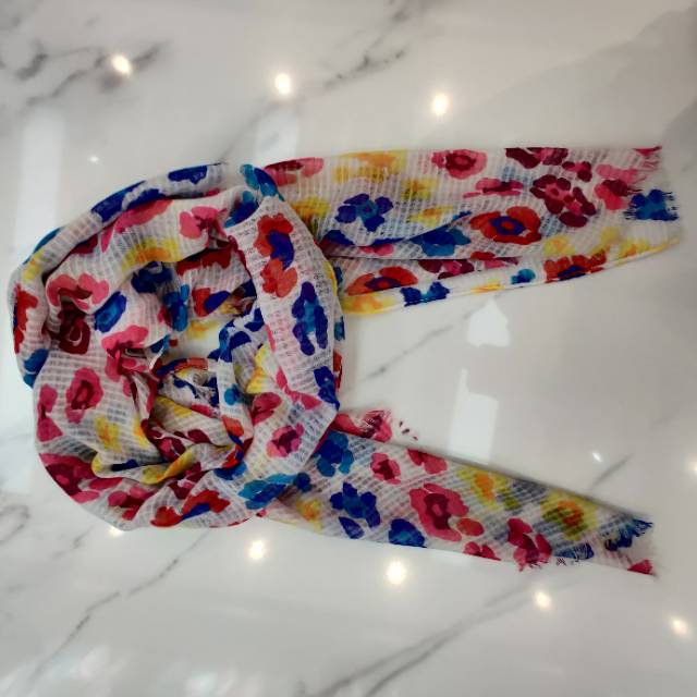 Europe And The United States Ins Style Explosive Color Printed Cotton Woven Textile Fringe Scarf For Women