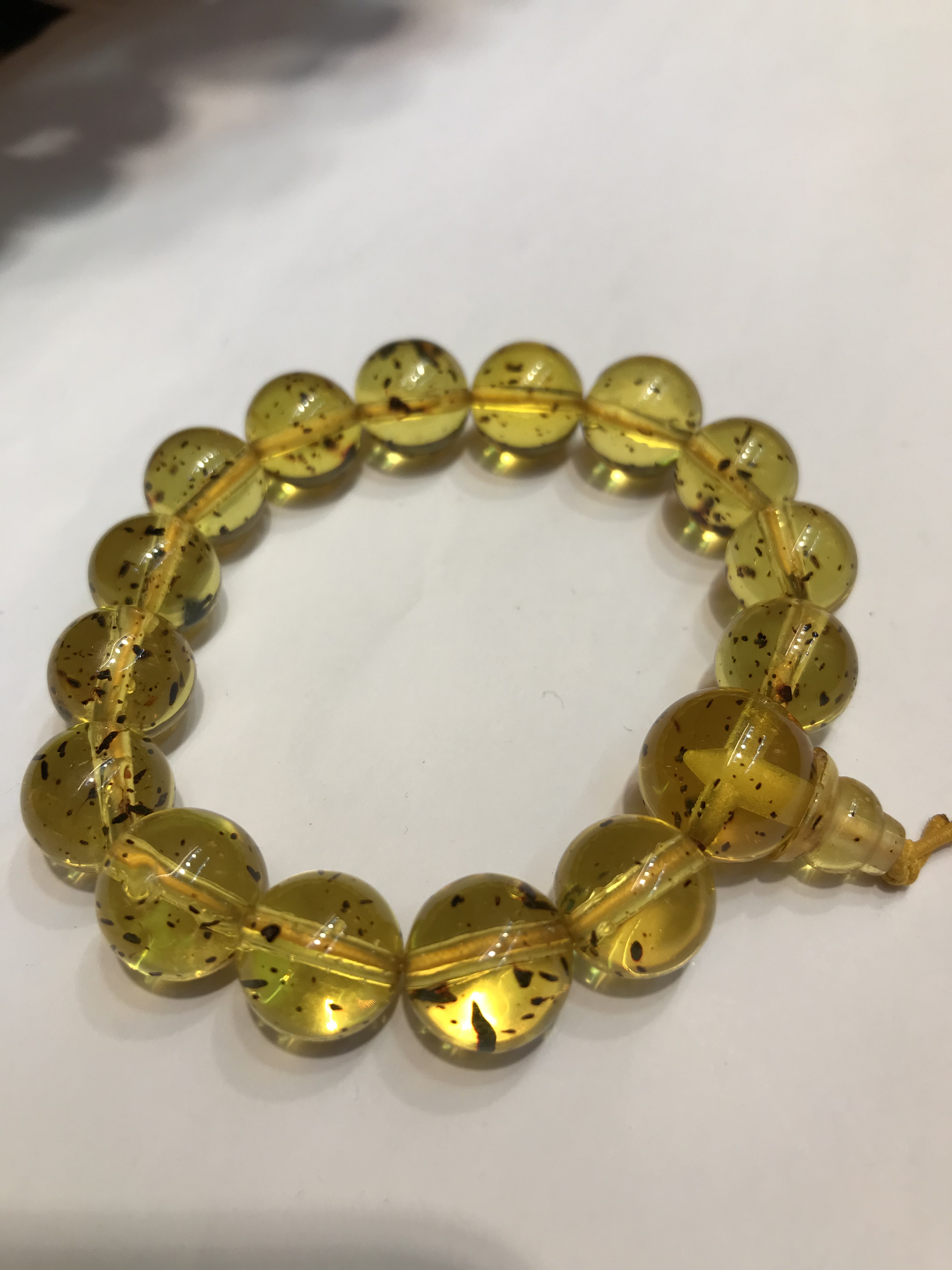 高档精美仿蜜蜡琥珀虫珀手链冰种蜜蜡桶珠手链蜜蜡男女款手串