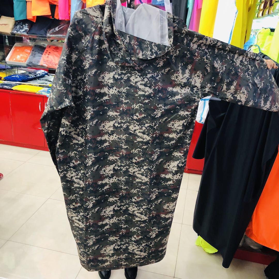 新款男女款迷彩雨衣 男女全身防水雨衣 厂家直销