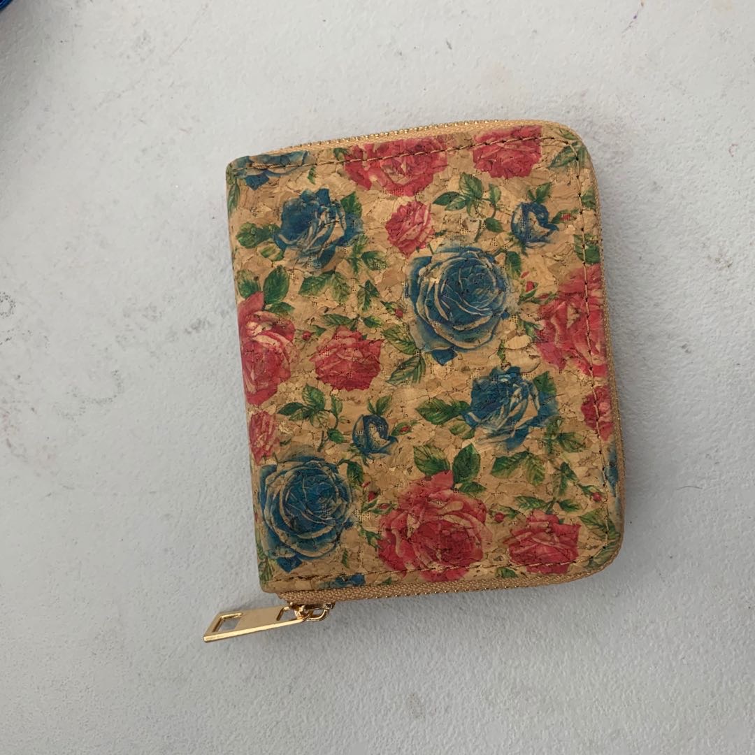 Jin Xin Small Female Wood Grain Purse Money Clip