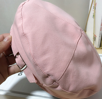 Peach-colored all-match beret Painter's hat Casual little fresh student hat thumbnail