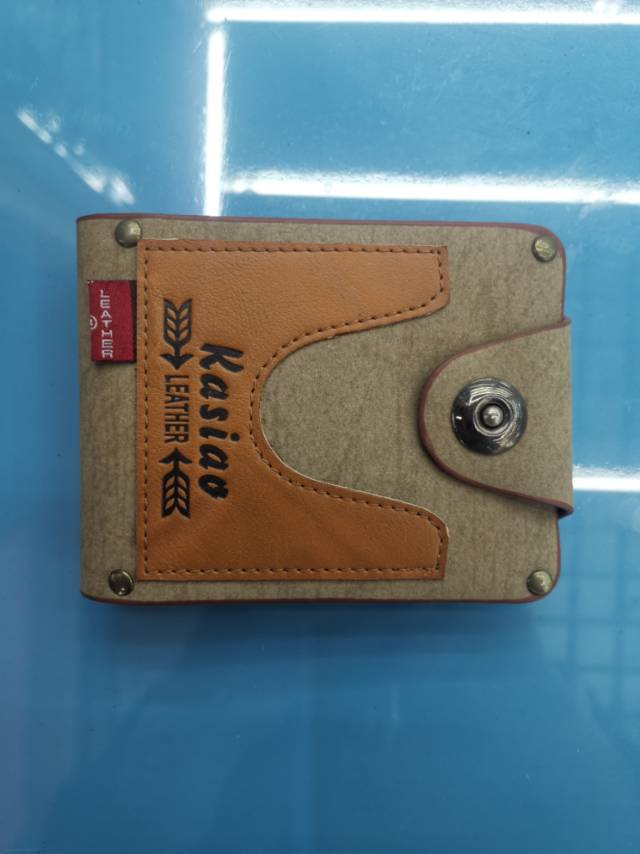 Fashionable men's short wallet, small, ultra-thin, foldable soft leather multi-functional card case