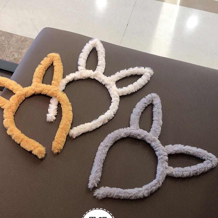 New non-luminous long-haired rabbit ears, sexy and cute ladies' headband, plush hair band, hair clip, scanning code gift details Picture