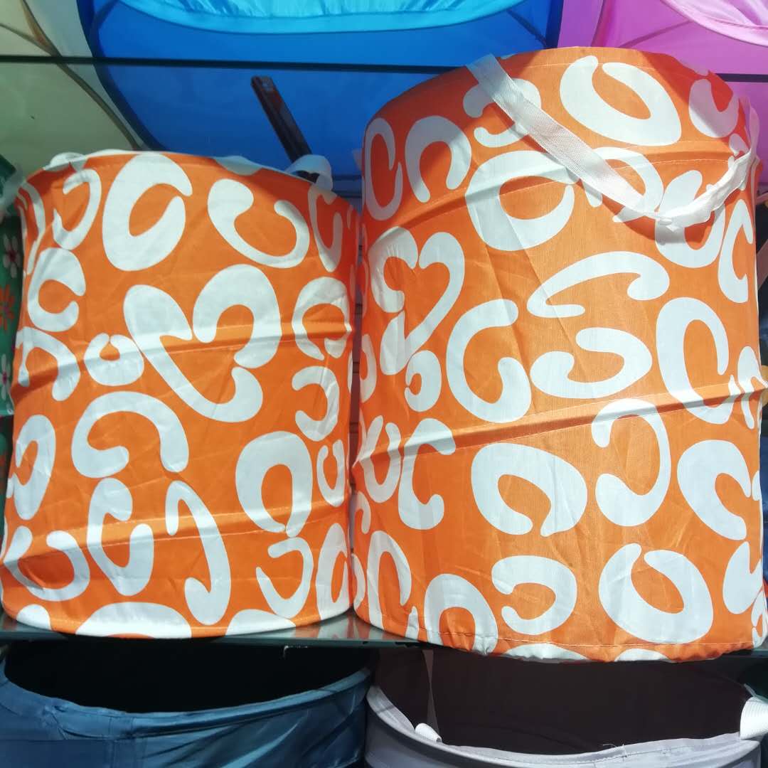 布艺脏衣篮脏衣服收纳筐脏衣篓玩具装衣洗衣篮放衣服的收纳桶橘黄