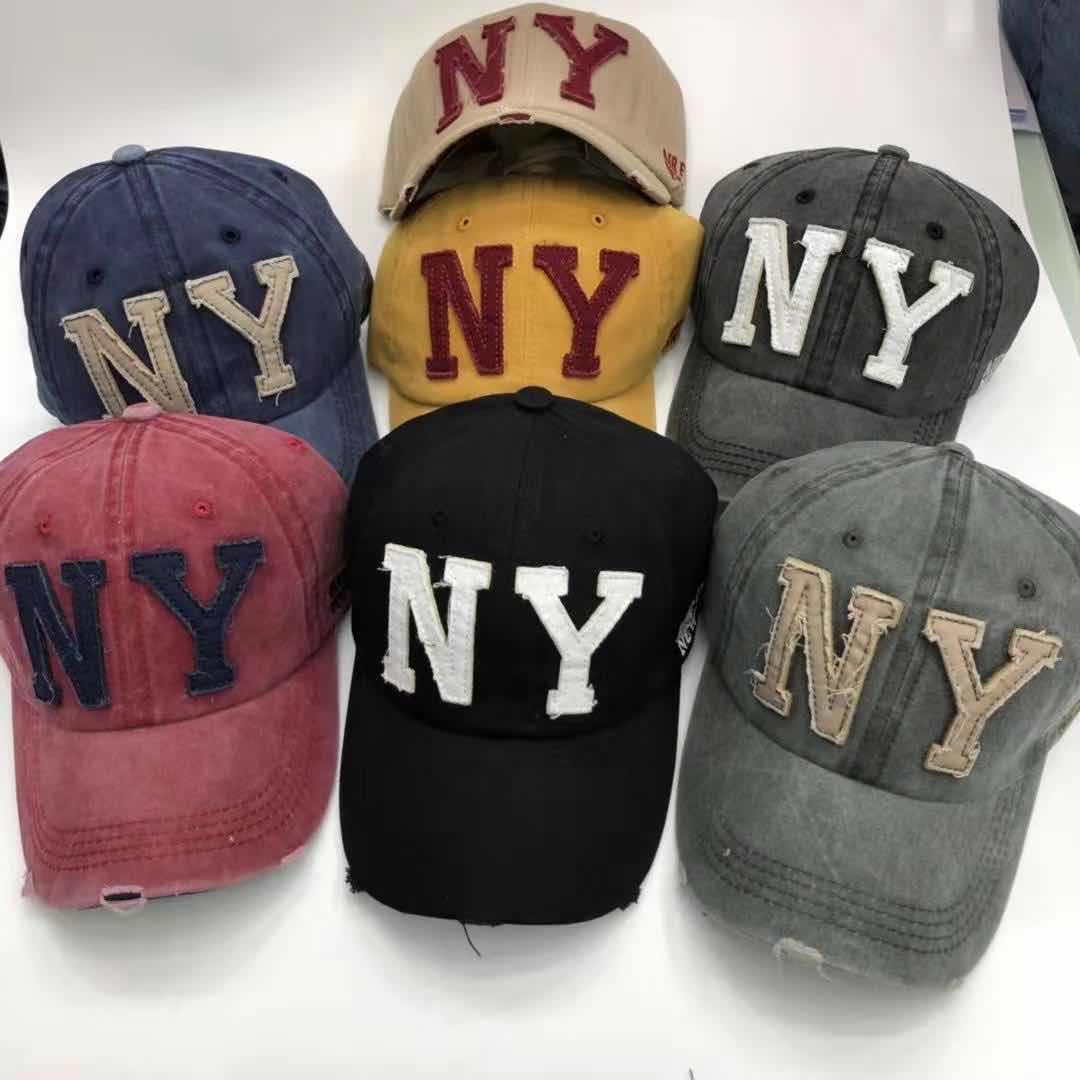 Male and female same style sun cap baseball cap sun cap versatile wash old NY thumbnail