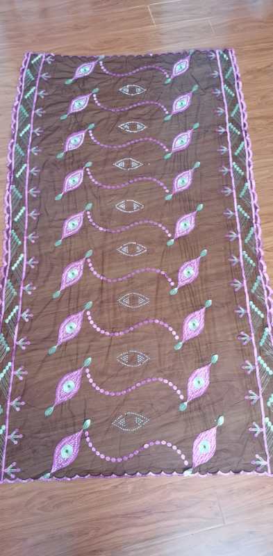 The 2020 fashion bestseller Muslim C197 American mesh embroidered scarf Specification image