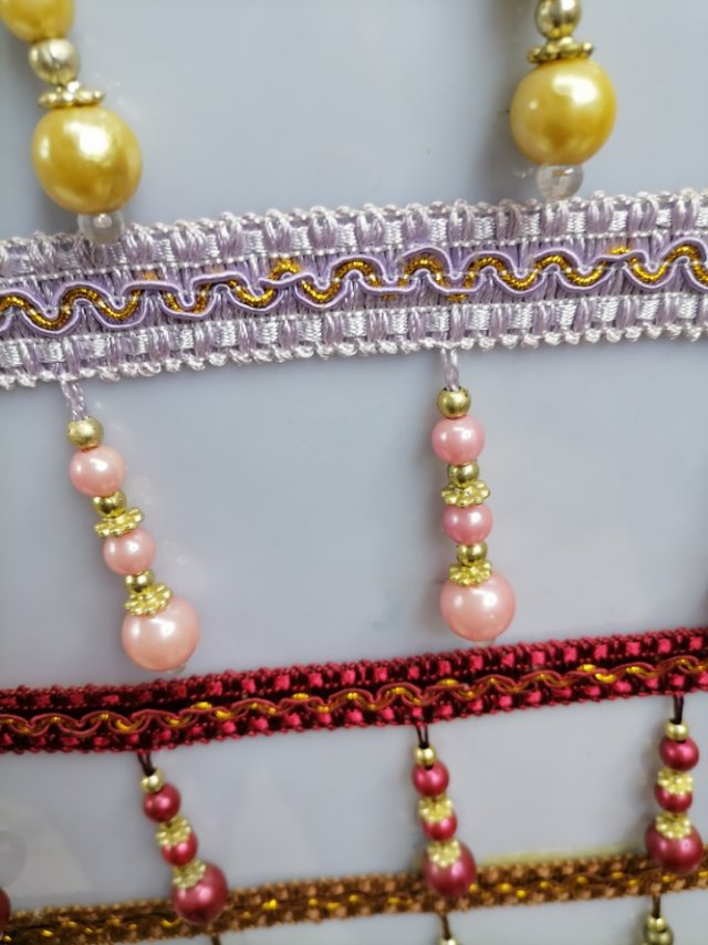 Pearl Curtain Lace Fringe Hanging Fringe Decorative Lace Accessories Specification drawing