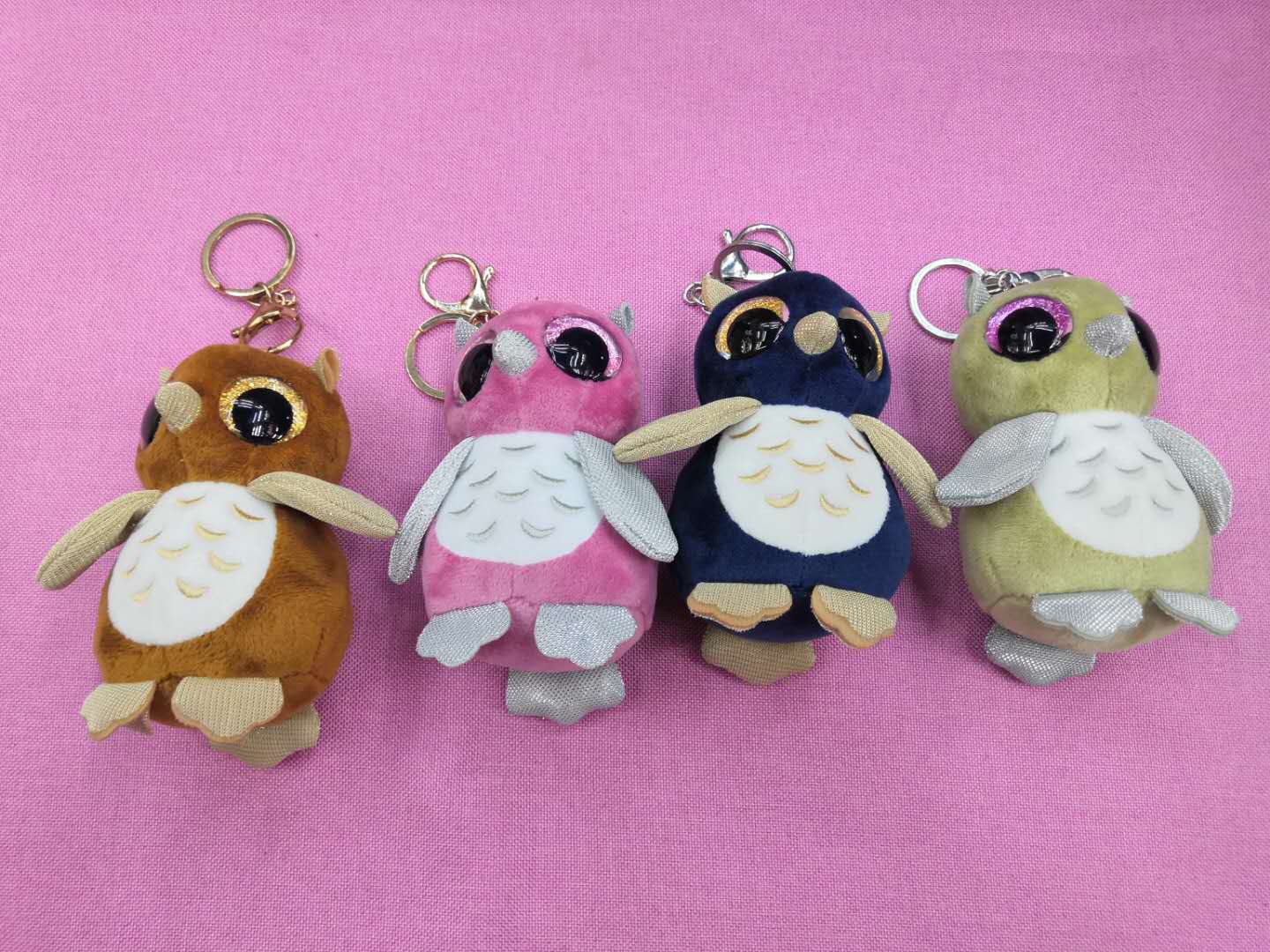 10公分大眼猫头鹰钥匙扣挂件公仔玩偶毛绒玩具厂家批发