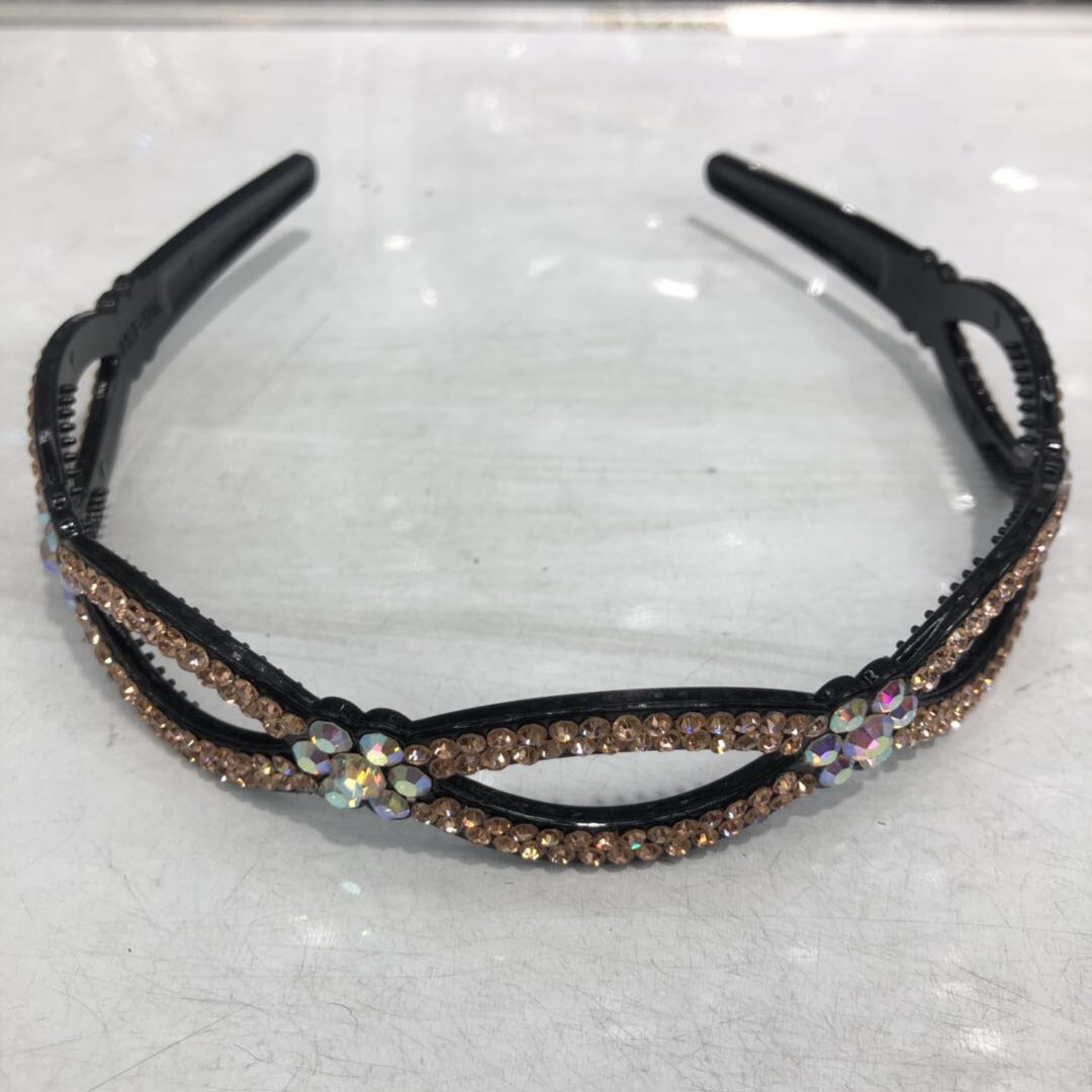 Korean version of fashion women's headwear rhinestone flower headband thumbnail