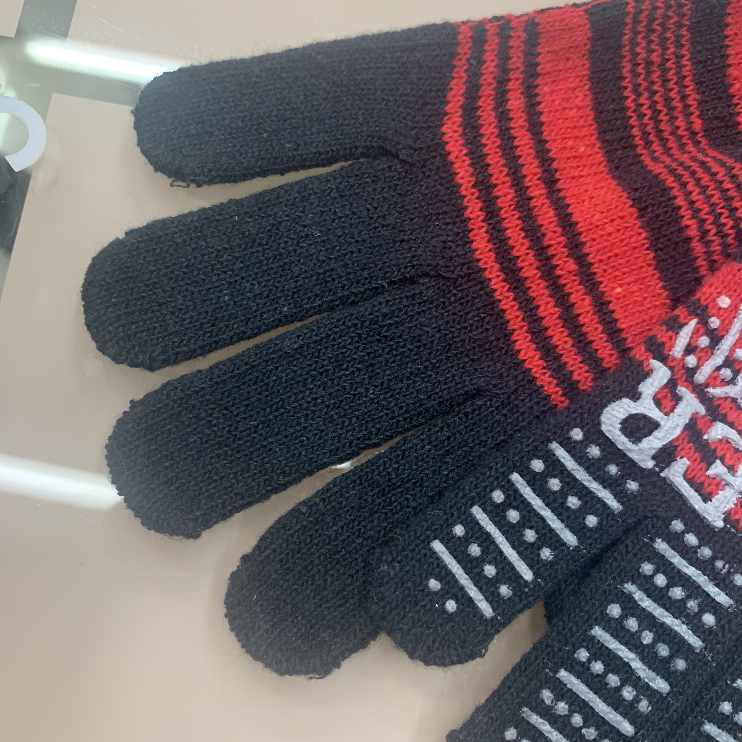 Touch Screen Magic Gloves For Men And Women Autumn And Winter Plus Fleece Thickening Driving Knitted Cotton Wool Line For Cold Protection And Warm Riding Specification drawing
