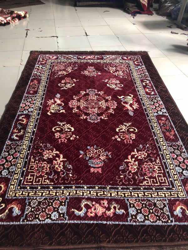 Bordeaux Flower Chemical Fiber Carpet 160*200