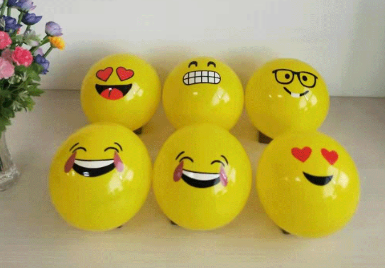 充气表情球儿童充气拍拍球波波球幼儿园皮球玩具