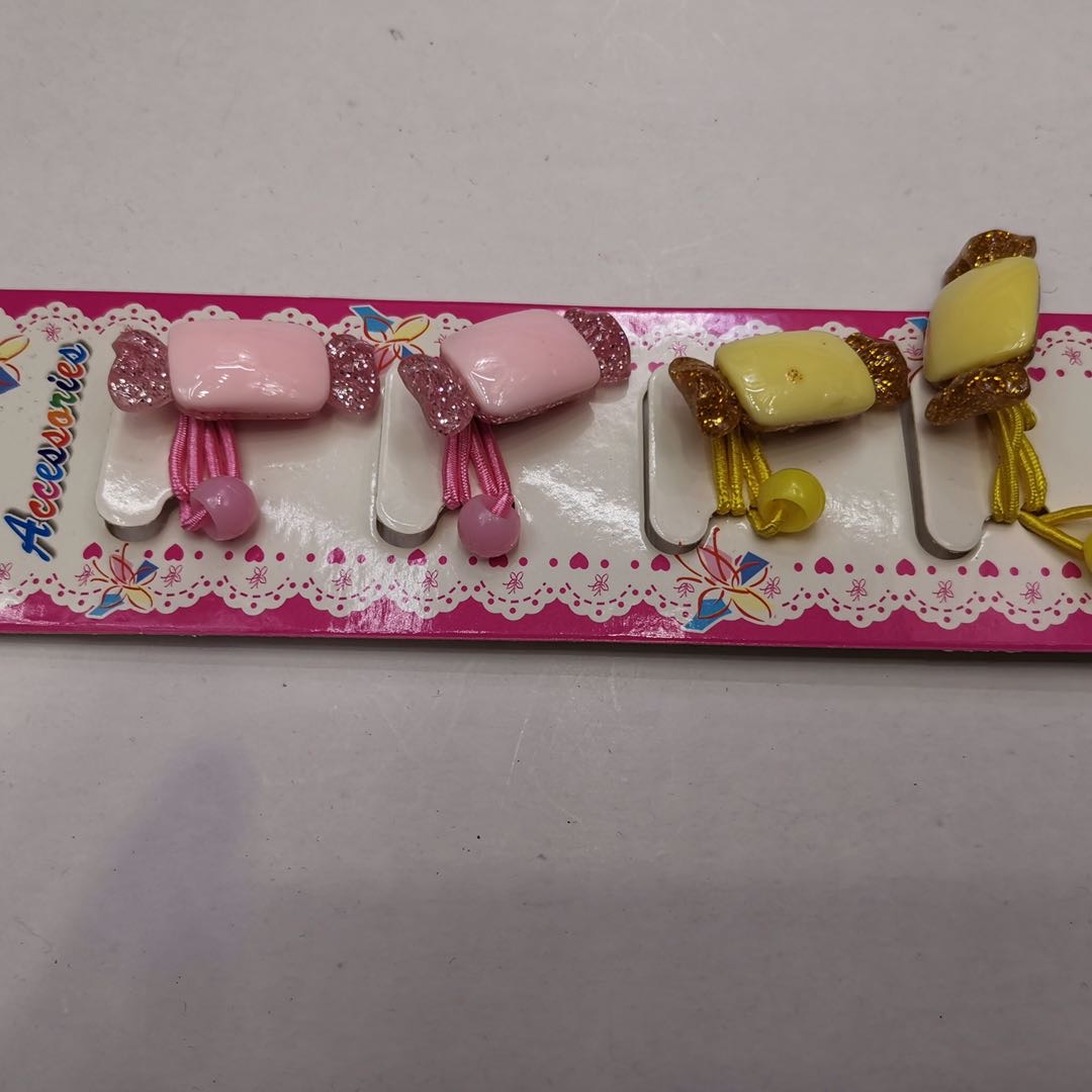 树脂皮筋可爱糖果款儿童皮筋100pc厂家直销产品图