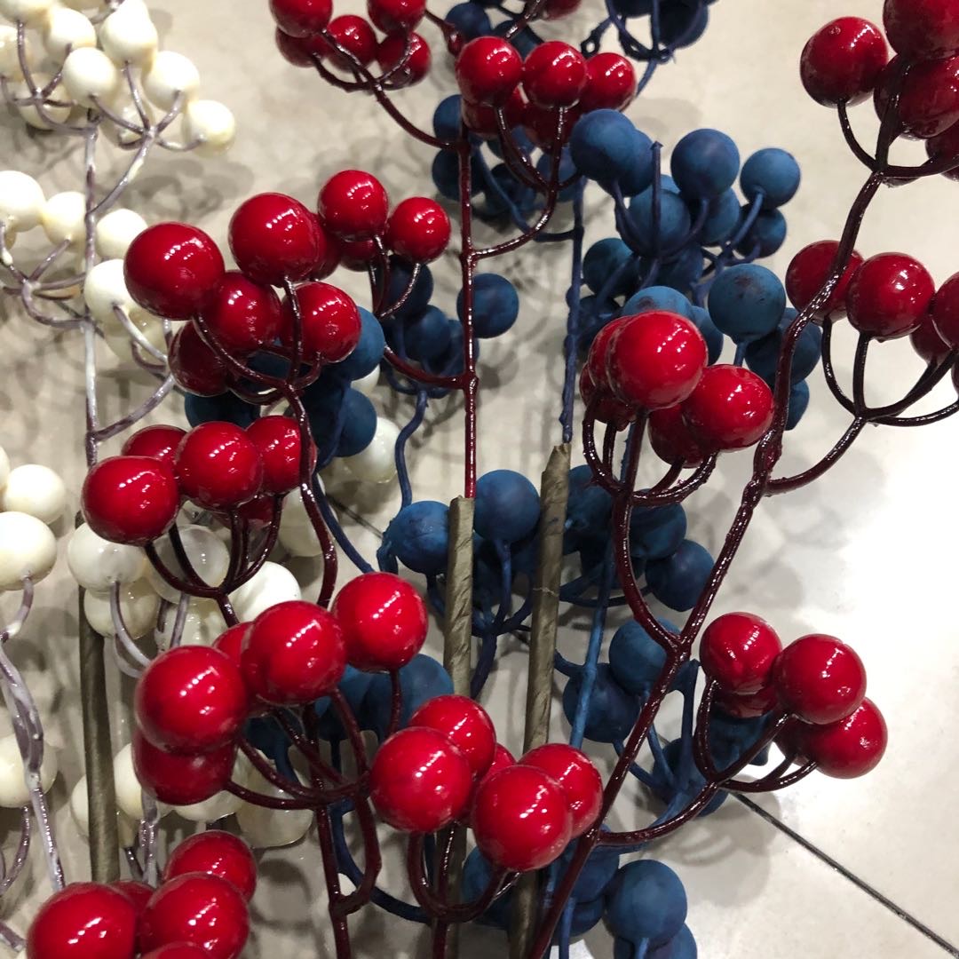 圣诞仿真浆果假果子家具摆件DIY花束家居装饰产品图