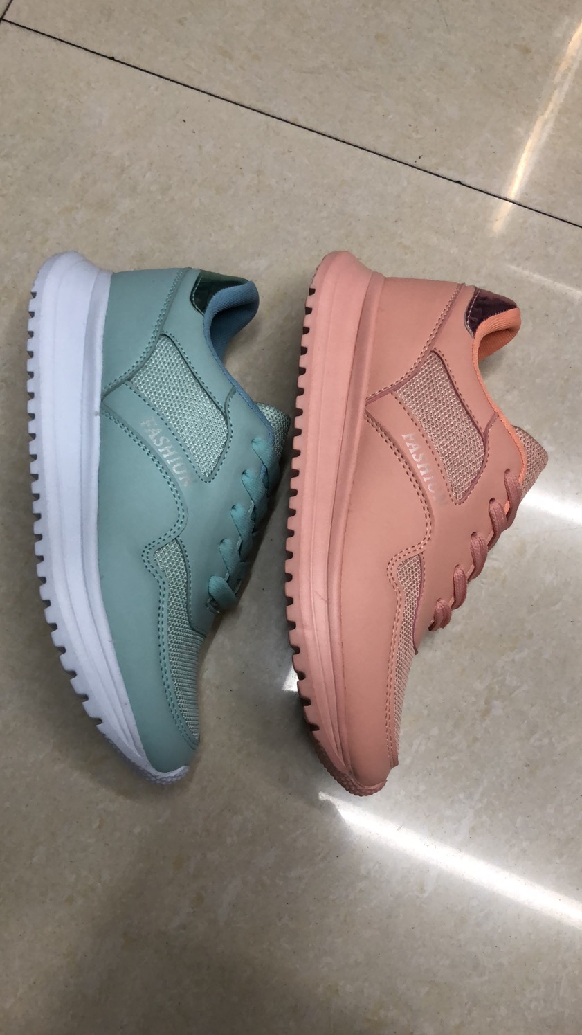 New women's shoes with LACES, a multi-color sports shoe, Korean version student casual shoes, flying woven air cushion socks, running women's shoes details Picture