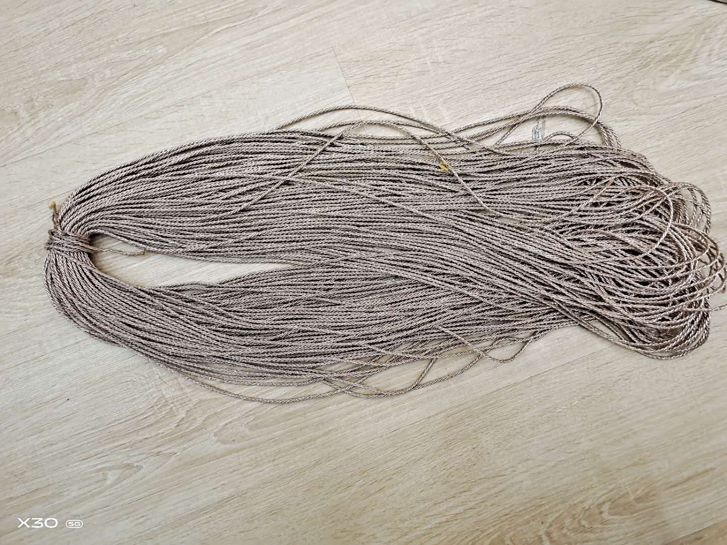 3mm light gold three-strand rope, three-strand cotton thread, colorful cotton rope, thick decoration