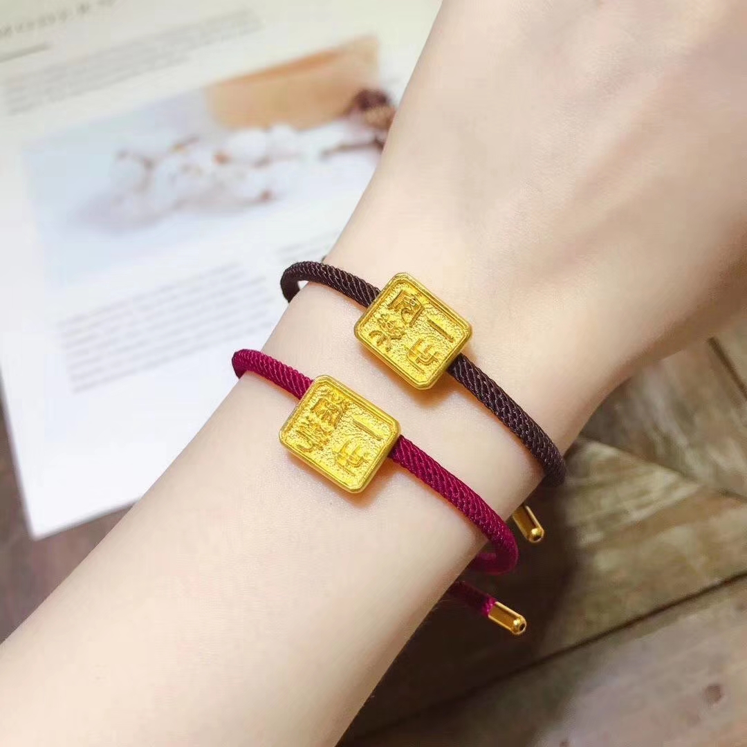 精品硬金牌古风手绳