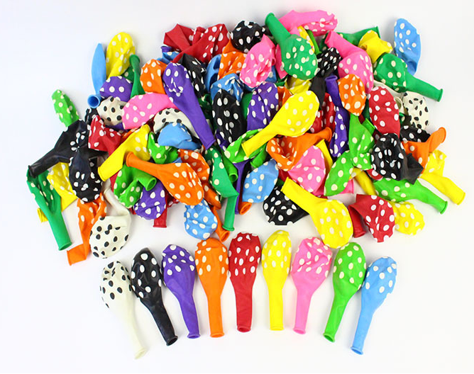 12-inch printed balloons, polka dot balloons, inflatable toys, birthday, festival and party decoration supplies