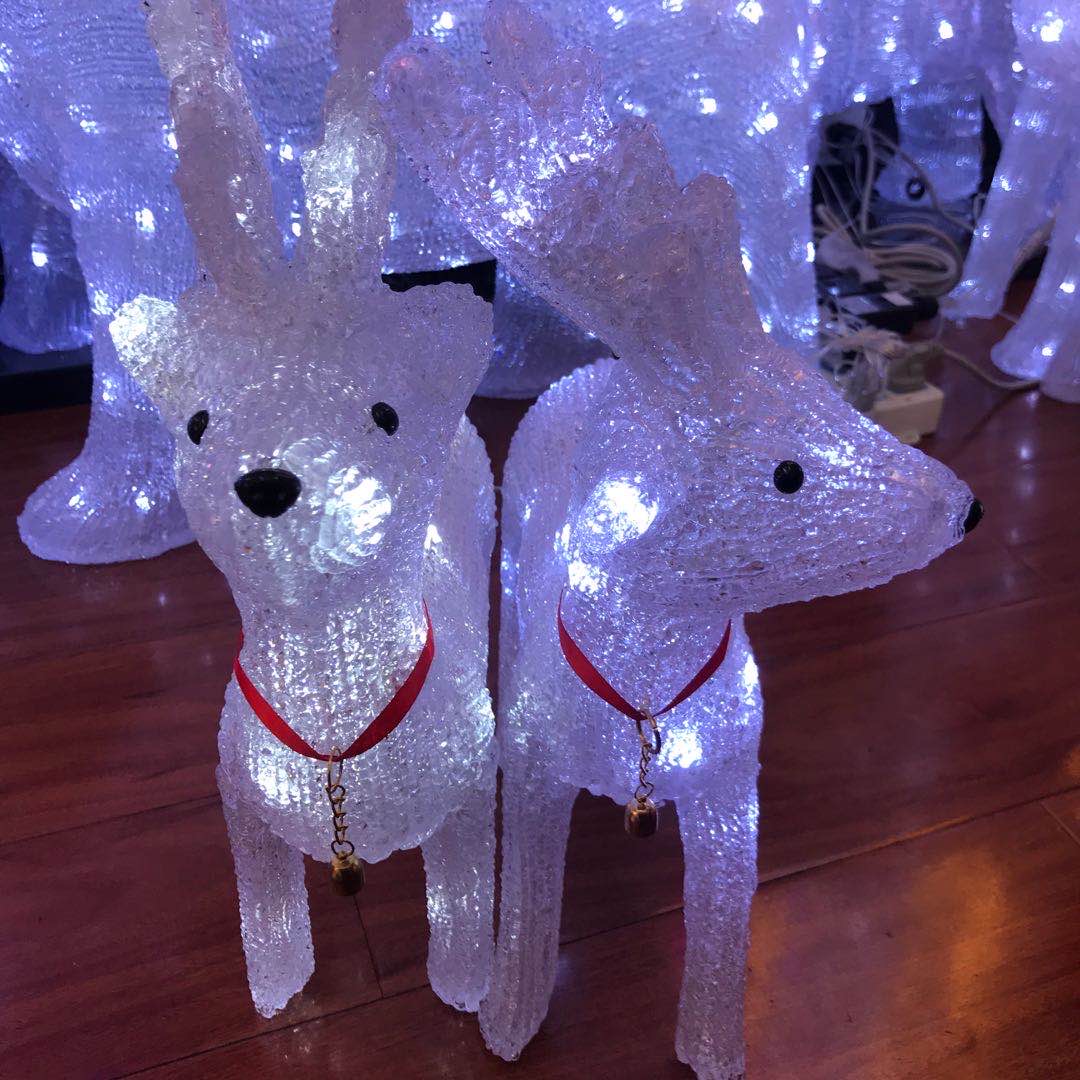 圣诞饰品圣诞礼物亚克力白鹿灯厂家直销批发