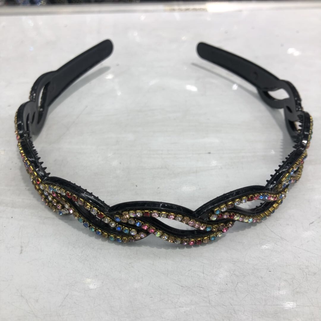 Korean version of fashion women's headwear rhinestone hair band thumbnail