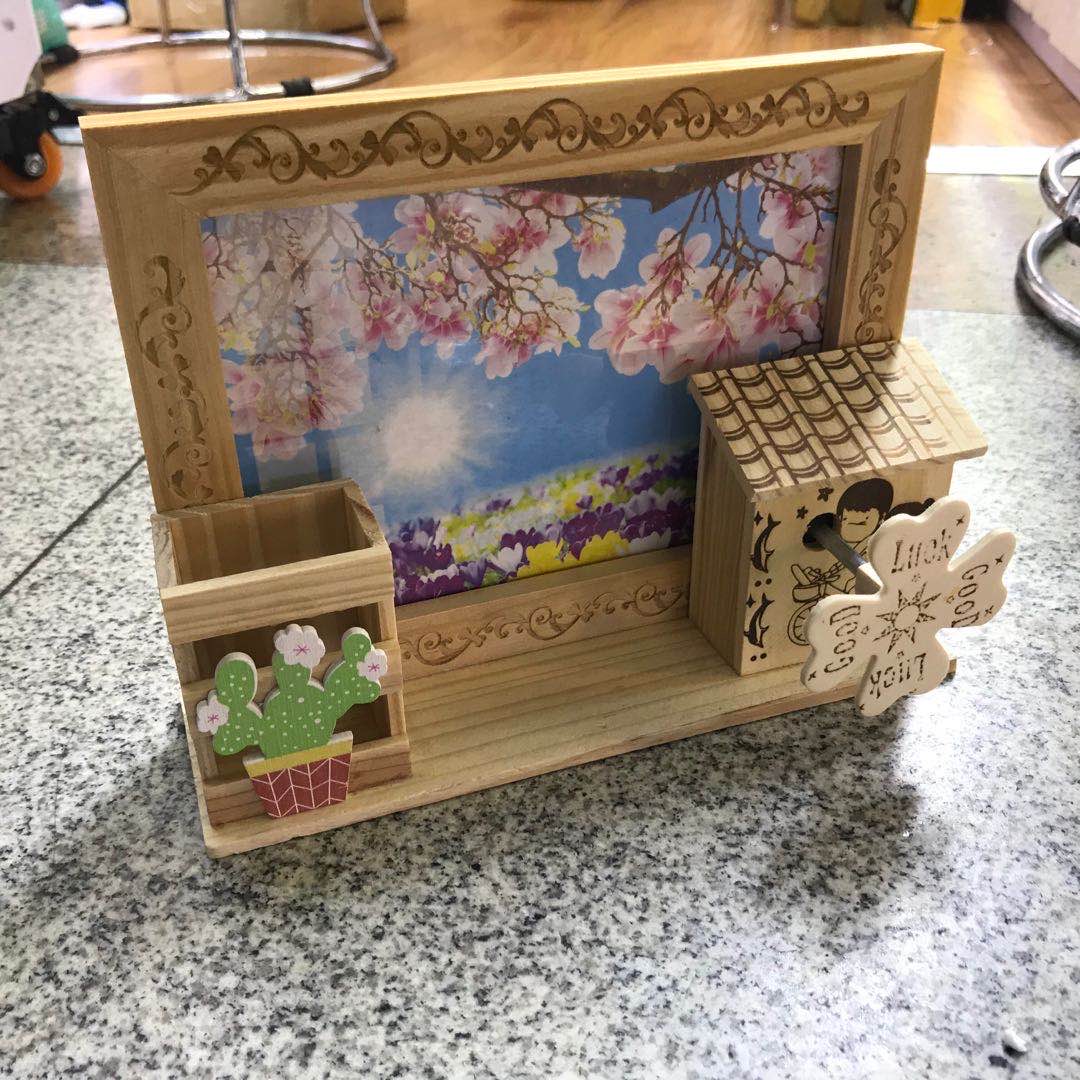 木质节日礼品相框相夹生日礼品相框相夹带音乐木质相框