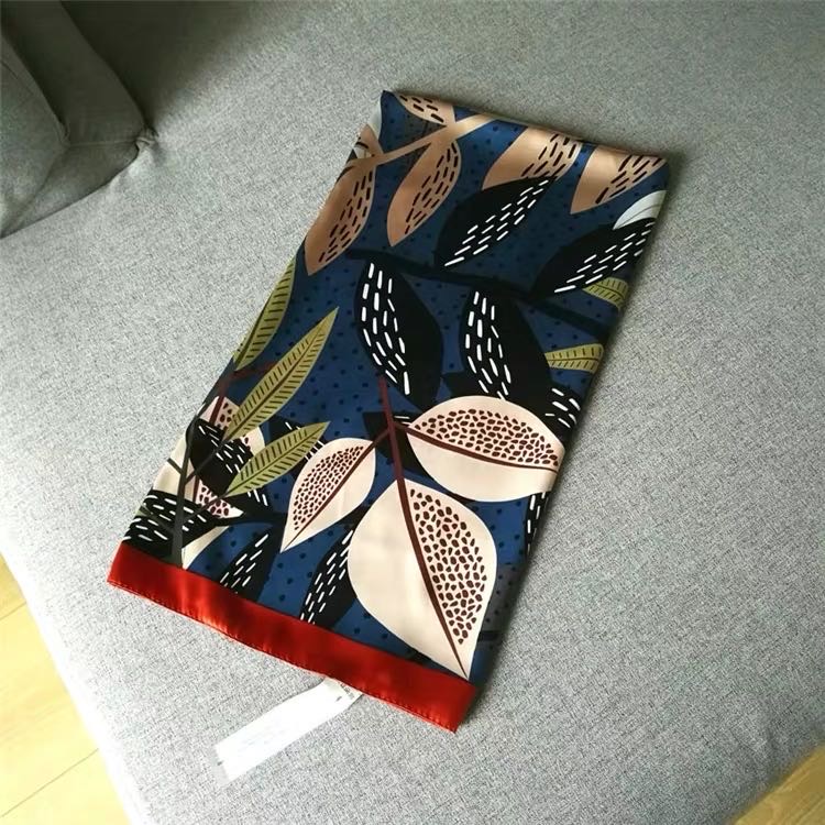 Blue Small Square Scarf Scarf Korean Version Fashion Casual Scarf details Picture