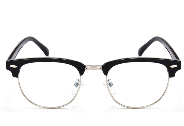TR90男女复古平光镜记忆眼镜框中性米钉近视眼镜大框眼镜架详情图3