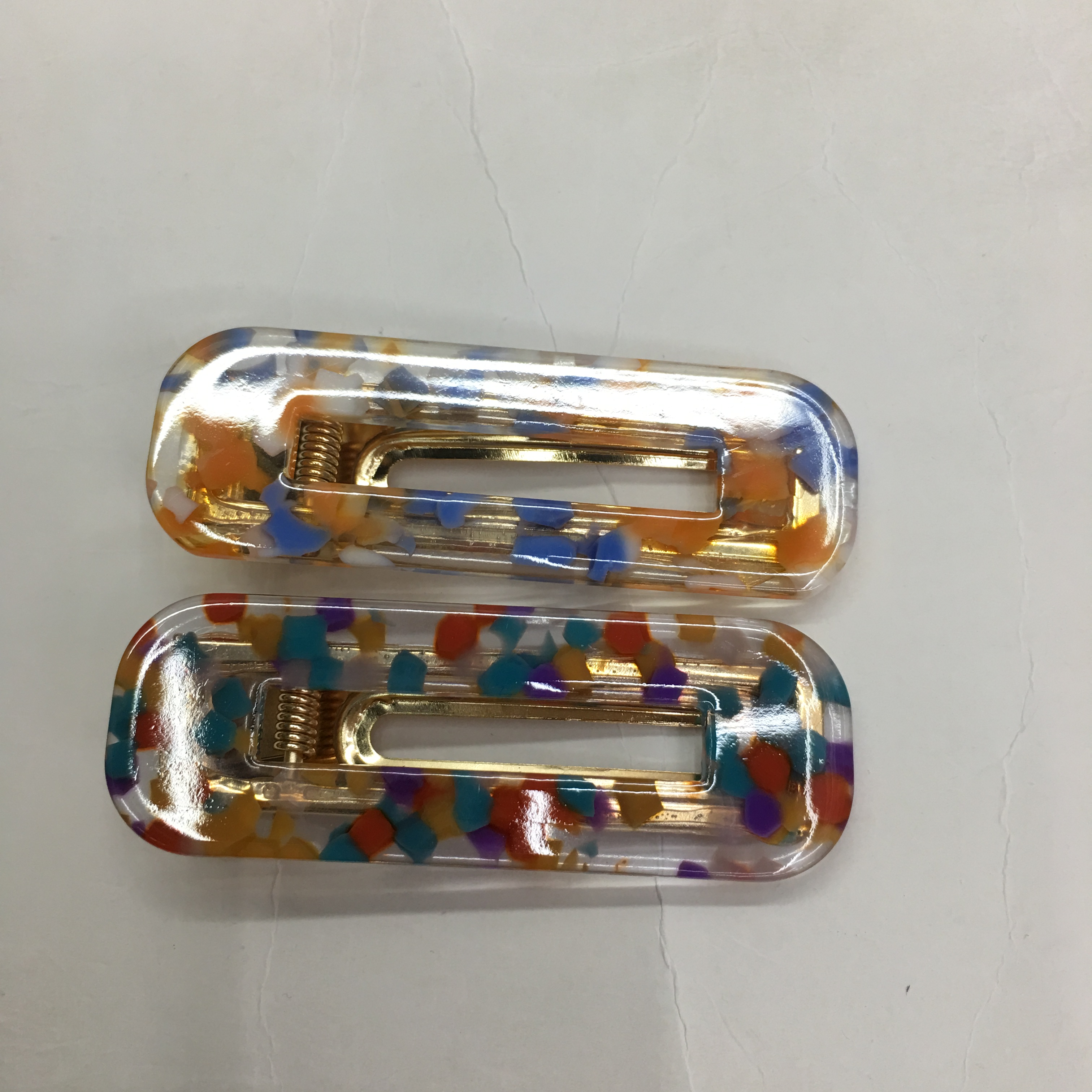 ins风发夹几何椭圆形边夹刘海夹发卡女鸭嘴夹韩国发饰