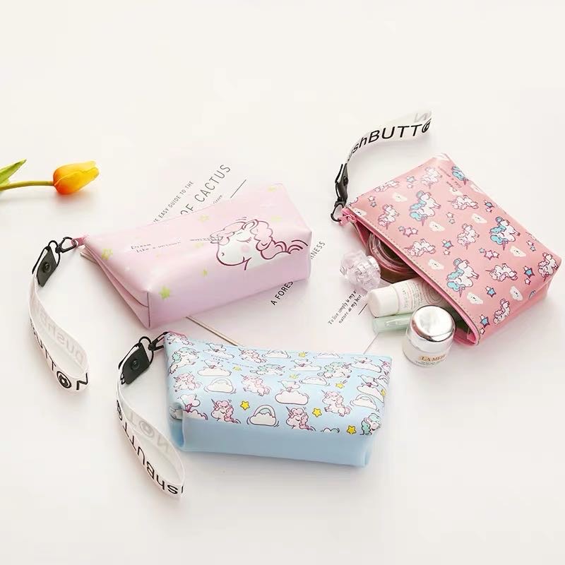 Unicorn Makeup Bag Large Capacity Portable Waterproof Travel Toiletry Bag Specification drawing