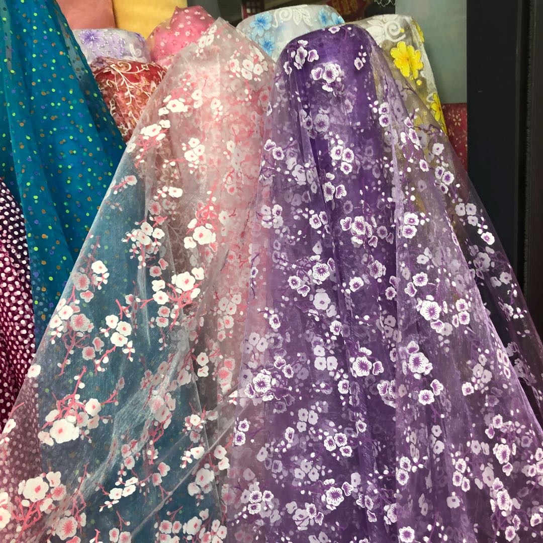 Taiwan version plum blossom pearl gauze base fabric multi-color accessories factory direct sales, new products of the season available for wholesale and retail