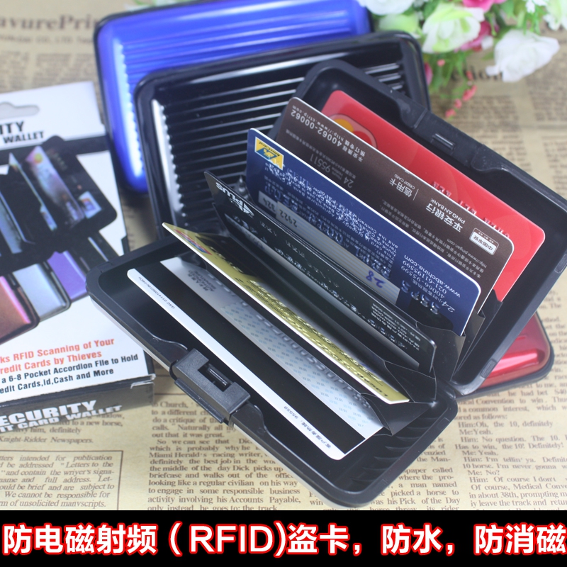 Manufacturers Direct Aluminum Card Bag Custom Card Sleeve Waterproof Anti-Magnetic Aluminum Card Box Multi-Function Certificate Card Bag Specification drawing