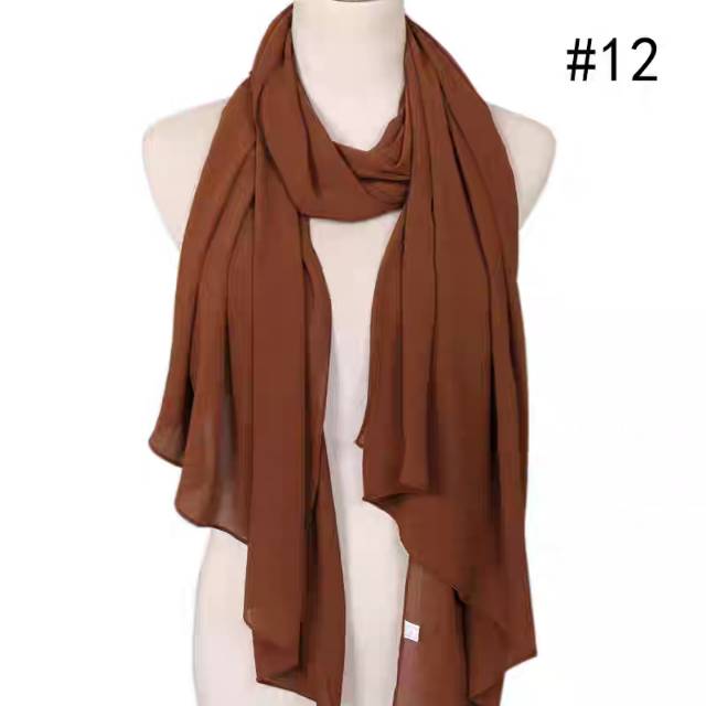 Malaysian headscarves, women's large square scarves, solid-colored silk, silk-like large shawls, Muslim headscarves details Picture