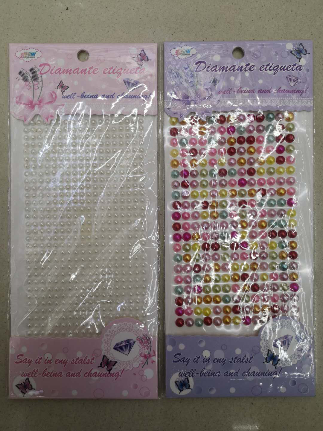 佳美纸品创意工艺贴纸卡通亚克力钻石贴AB彩珍珠贴魔法棒钻石贴花图